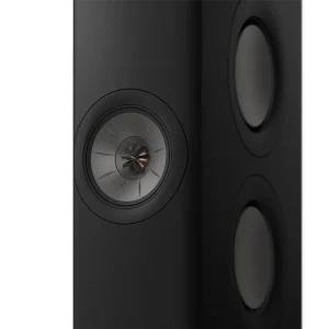 Close-up Uni-Q đồng và woofer bên loa KEF LS60 Wireless Titanium Grey