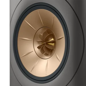Close-up Uni-Q đồng tangerine waveguide loa KEF LS60 Wireless