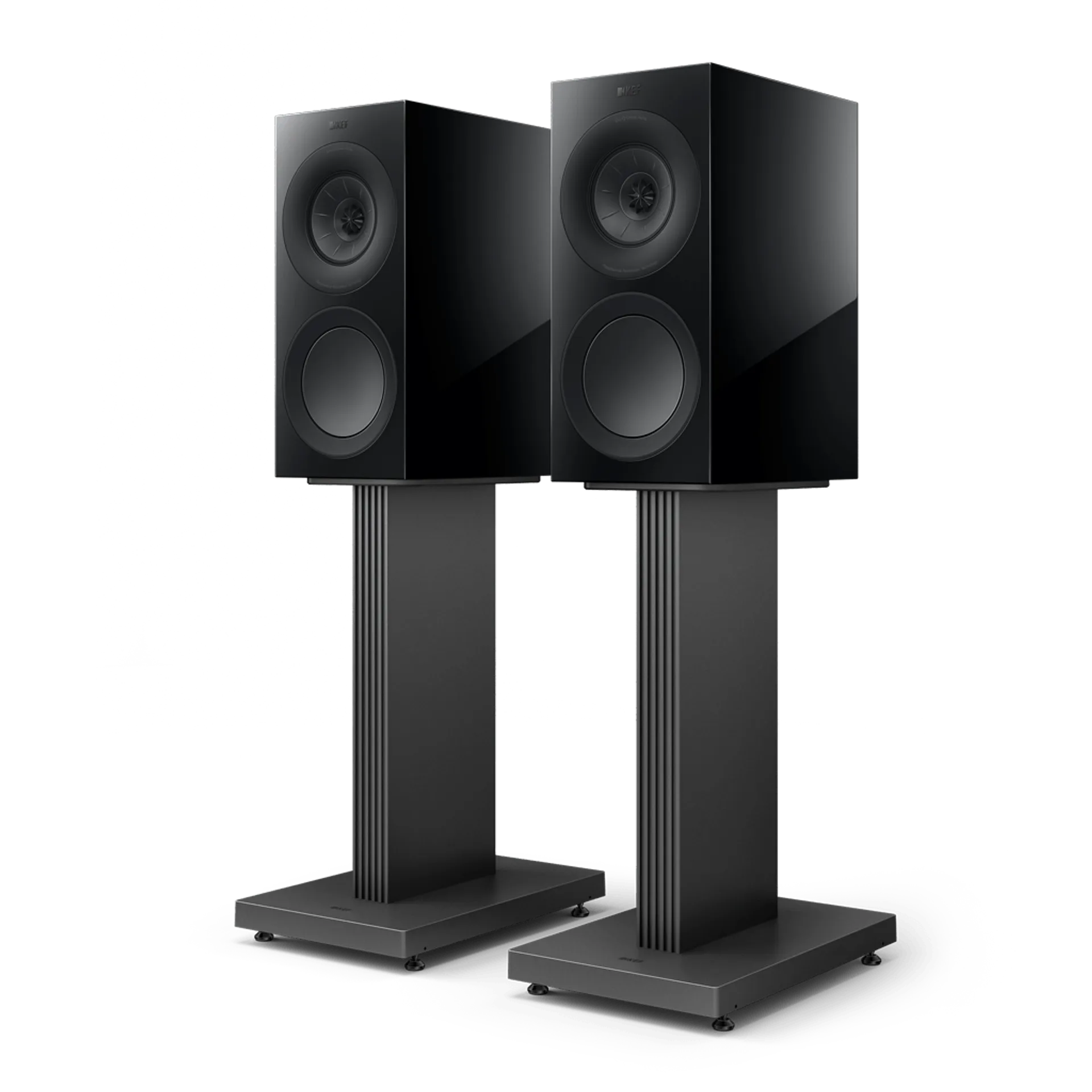 KEF R3 Meta Black Gloss có lưới microfibre