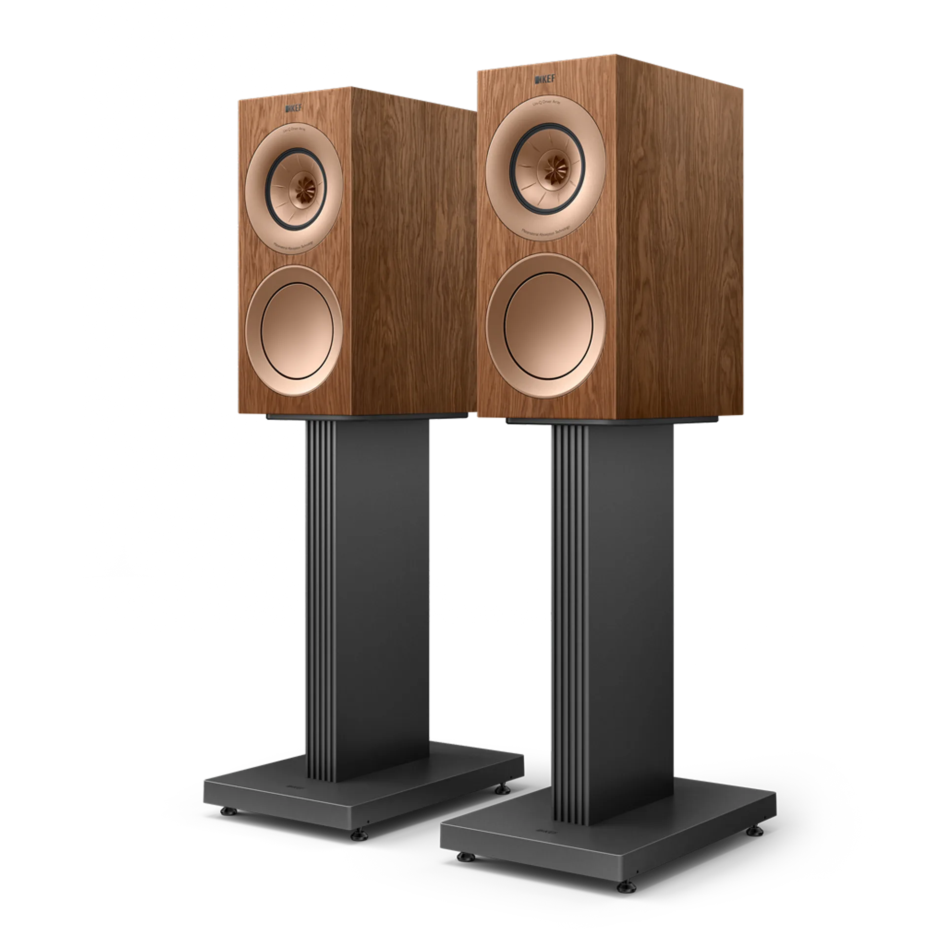 KEF R3 Meta Walnut với lưới microfibre