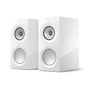 Loa bookshelf KEF R3 Meta White Gloss góc nghiêng