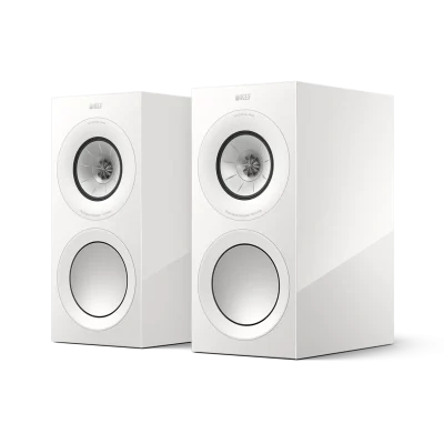 Loa bookshelf KEF R3 Meta White Gloss góc nghiêng