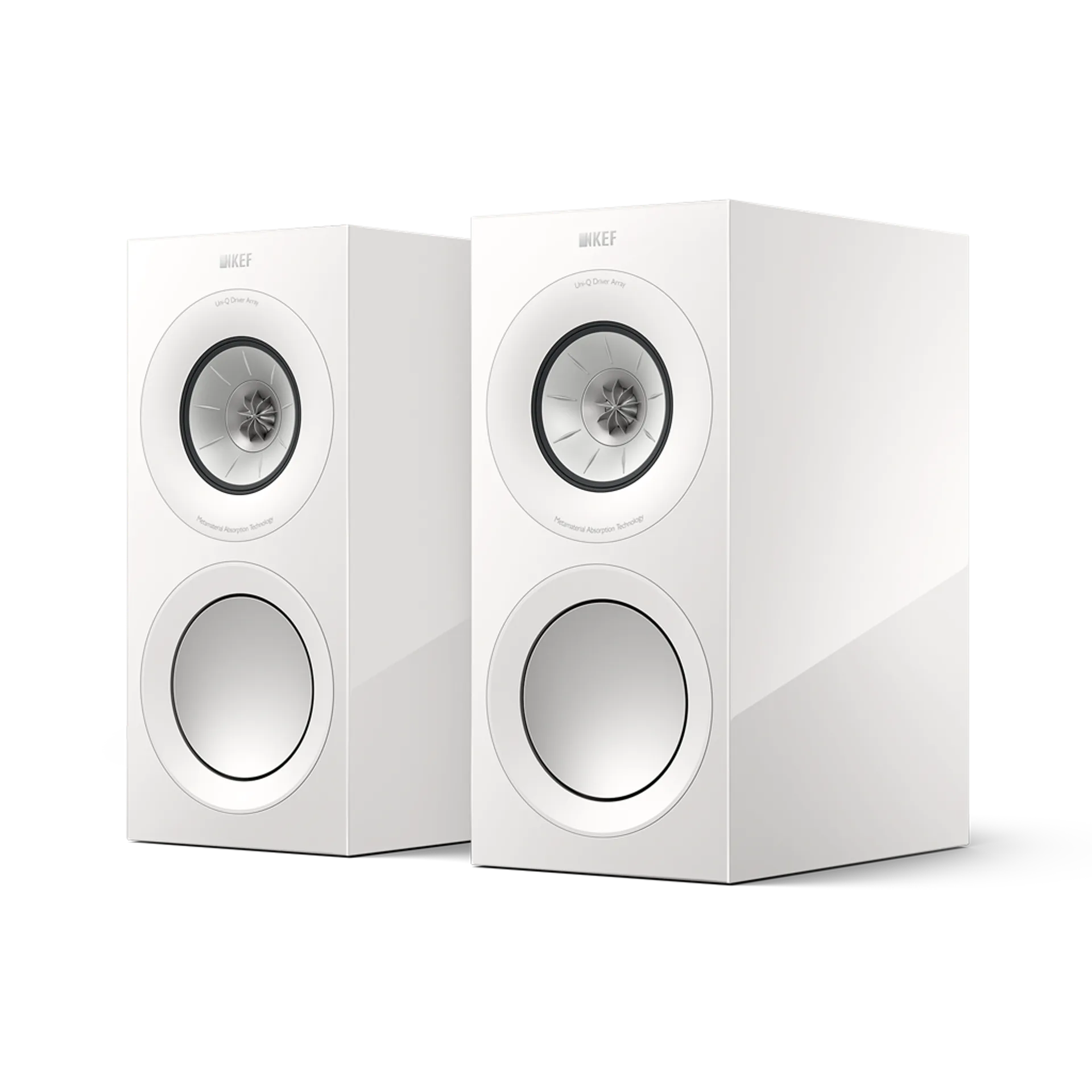 Loa bookshelf KEF R3 Meta White Gloss góc nghiêng