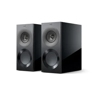 Loa bookshelf KEF Reference 1 Meta High-Gloss Black/Grey góc nghiêng