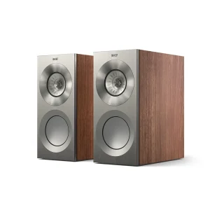 Loa bookshelf KEF Reference 1 Meta Satin Walnut/Silver góc nghiêng
