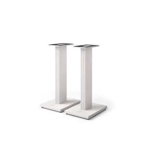 Chân loa KEF SQ1 Floor Stand màu Mineral White góc nghiêng trên nền trắng