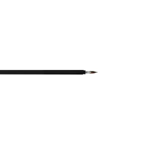 Cấu trúc cắt lớp cáp NorStone Arran USB: vỏ bện đen, lưới chắn bạc và lõi dây xanh trắng đỏ