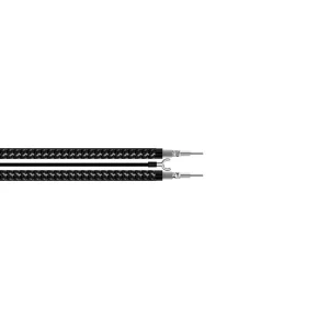 Cấu trúc cắt lớp NorStone Jura RCA 100: braid đen trắng, shield bạc, lõi dẫn và dây ground spade