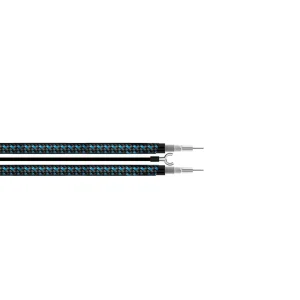 Cấu trúc cắt lớp NorStone Skye RCA 150: braid xanh đen, shield bạc, lõi dẫn và dây ground spade