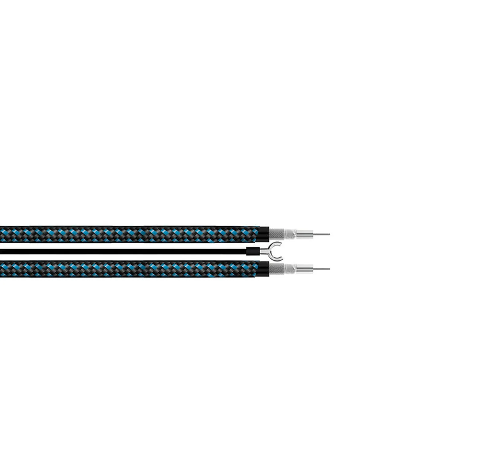 Cấu trúc cắt lớp NorStone Skye RCA 150: braid xanh đen, shield bạc, lõi dẫn và dây ground spade