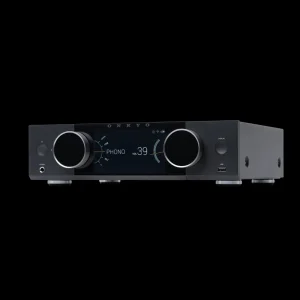 Onkyo Muse Y-40 đen, nguồn Phono volume 39, cổng tai nghe và USB