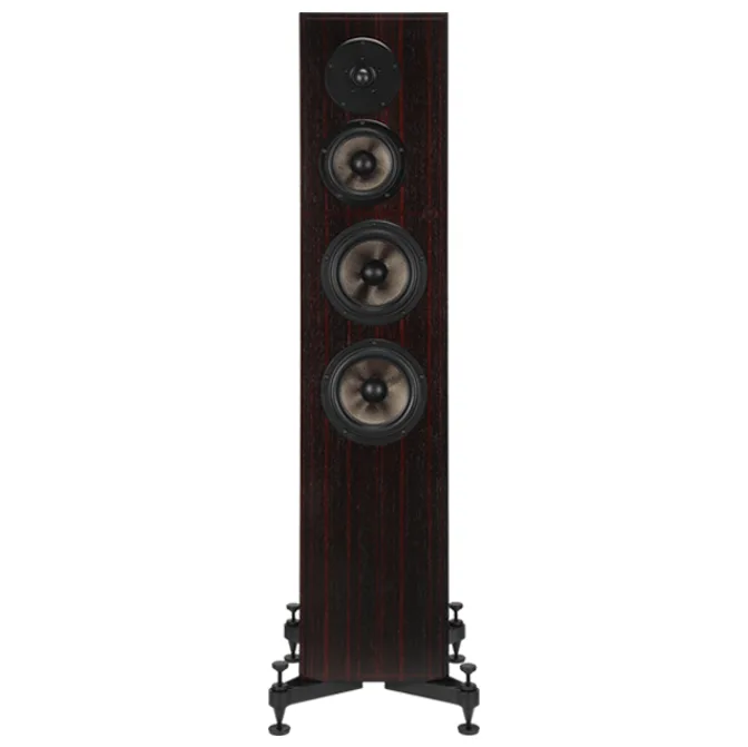 Revival Audio ATALANTE 4 veneer Ebony mặt trước với spike set