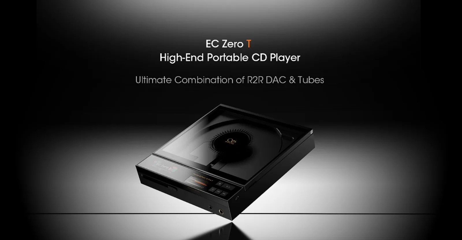 Shanling EC Zero T máy nghe CD portable high-end với DAC R2R và đèn tube trên nền đen
