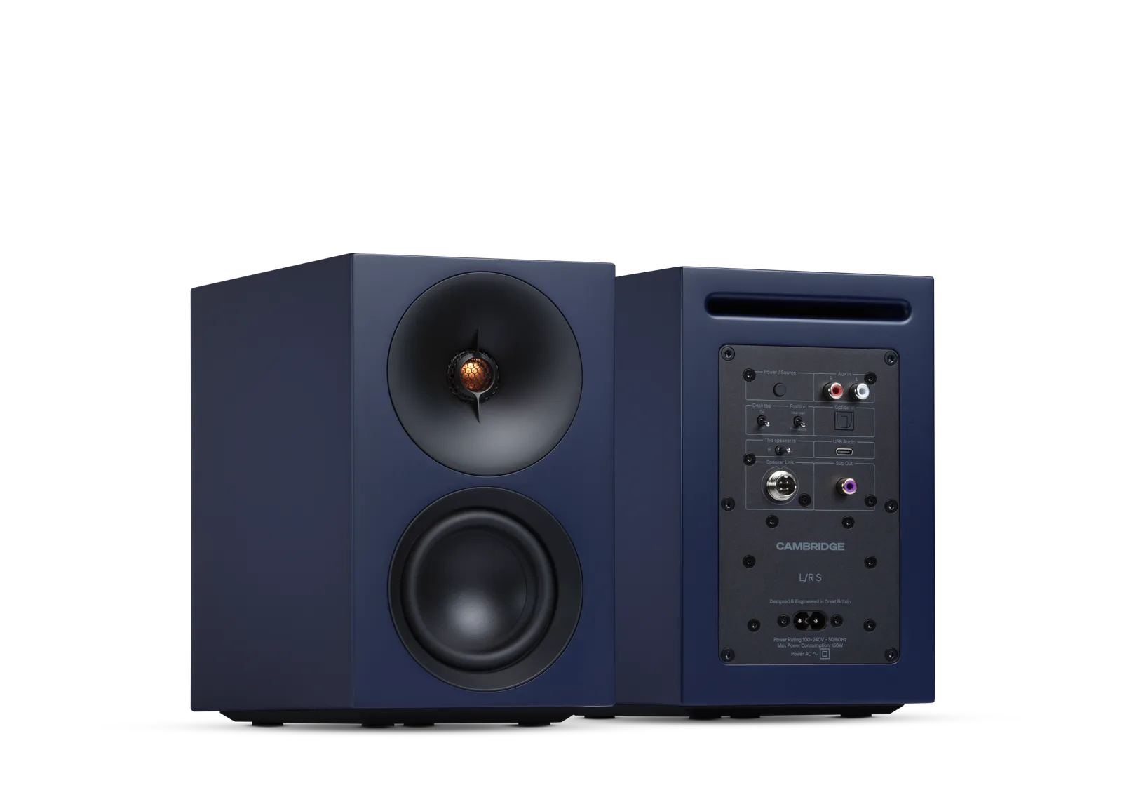 Cambridge Audio L/R S xanh dương góc lifestyle