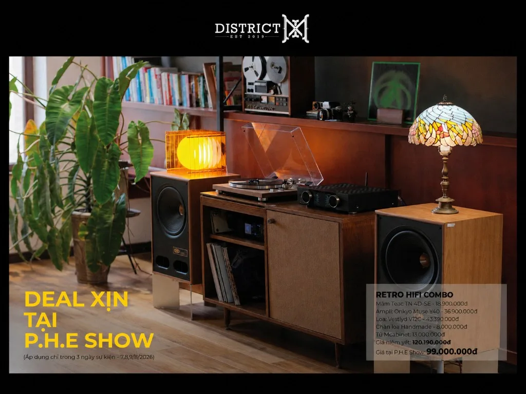 Deal xịn tại P.H.E Show: combo Retro HiFi TEAC TN-4D-SE Onkyo Vestlyd Mcabinet giá 99 triệu
