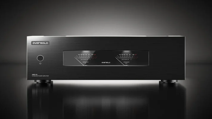Eversolo AMP-F8 power amp Class AB mặt trước VU meter