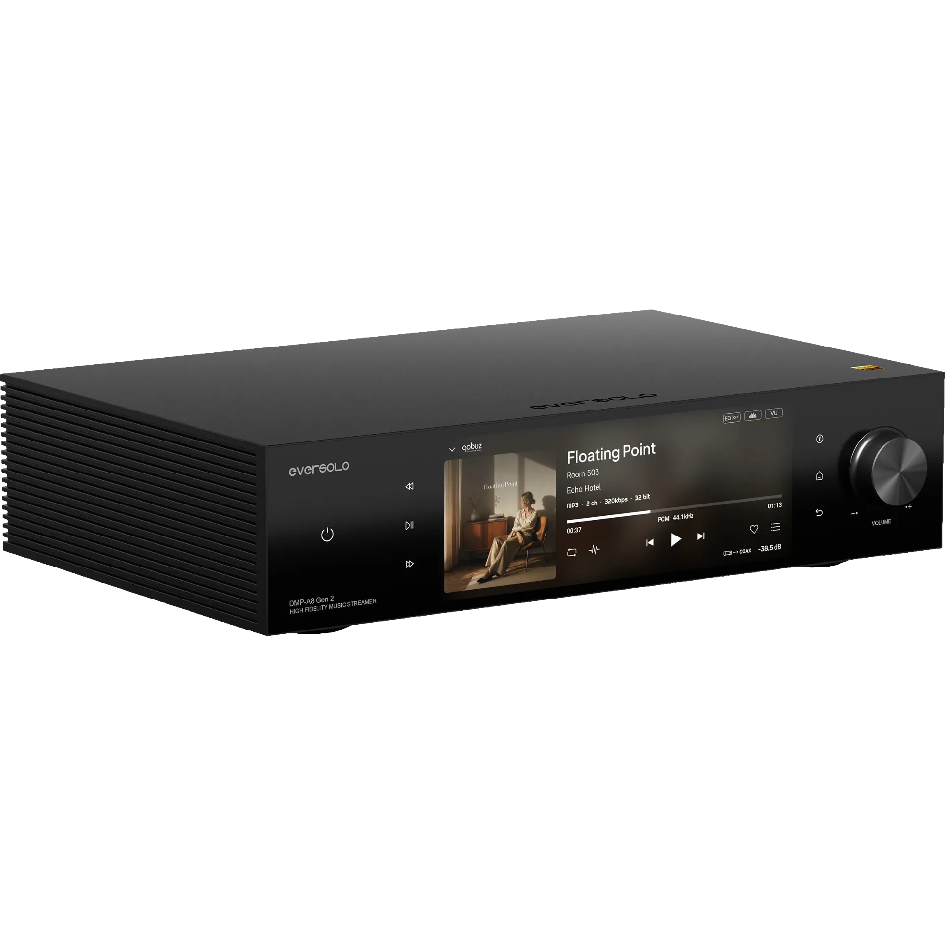 Eversolo DMP-A8 Gen 2 màn 8,6 inch hiển thị giao diện streaming
