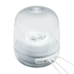 Cận loa siêu trầm Harman Kardon SoundSticks 5 White hướng sàn, thân nhôm