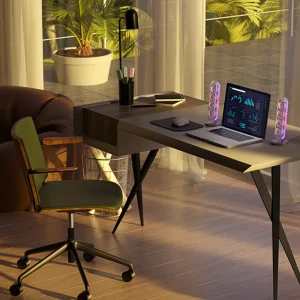Harman Kardon SoundSticks 5 Wi-Fi trong phòng khách, đèn trình diễn trong vòm
