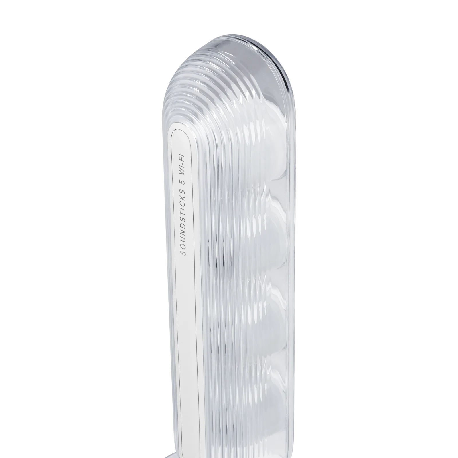 Cận loa vệ tinh Harman Kardon SoundSticks 5 Wi-Fi White vòm trong suốt