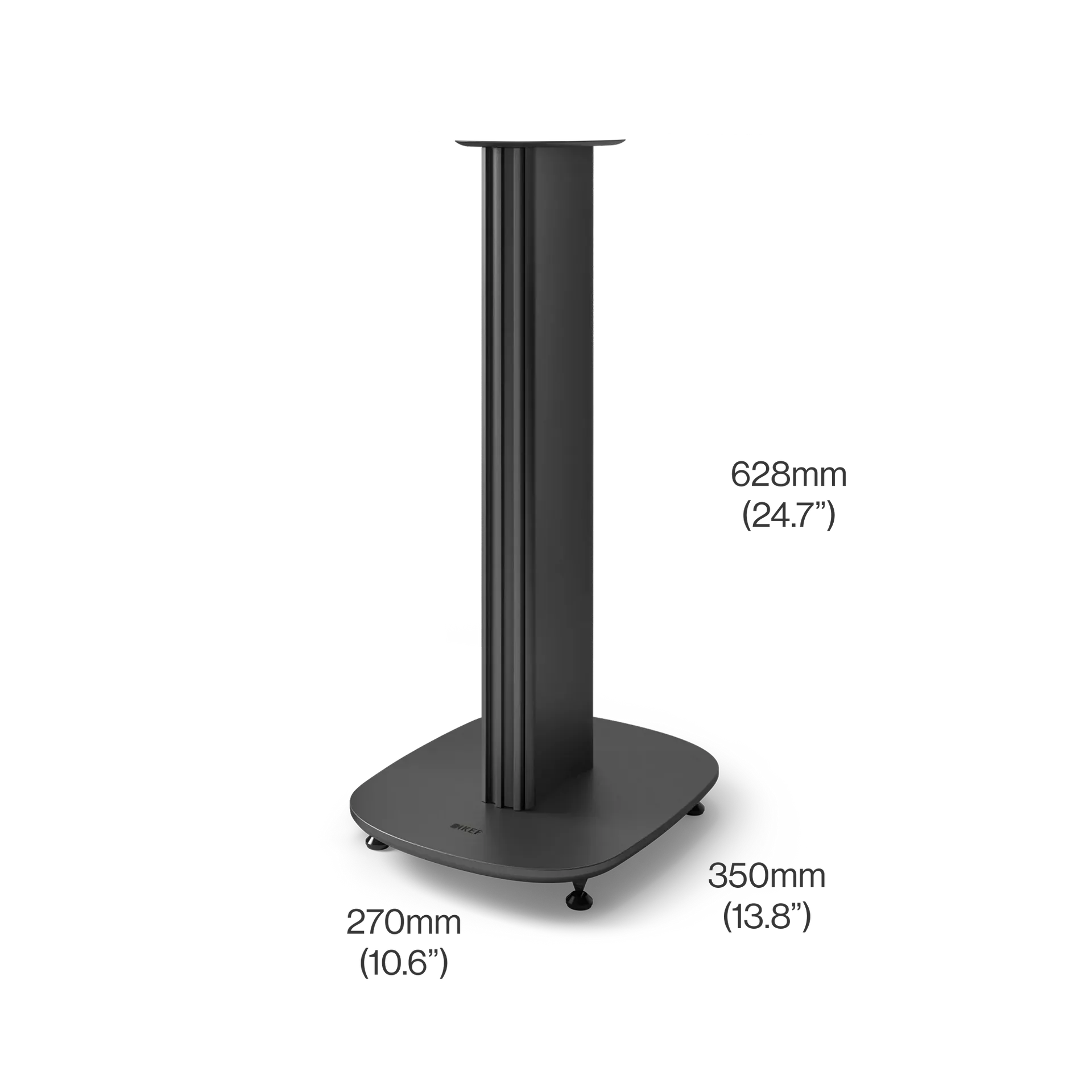 Kích thước chân loa KEF S-LUXE Floor Stand 628 mm