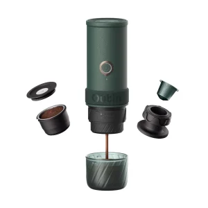 Máy pha espresso OutIn Mino Portable màu Moss Green nhìn nghiêng