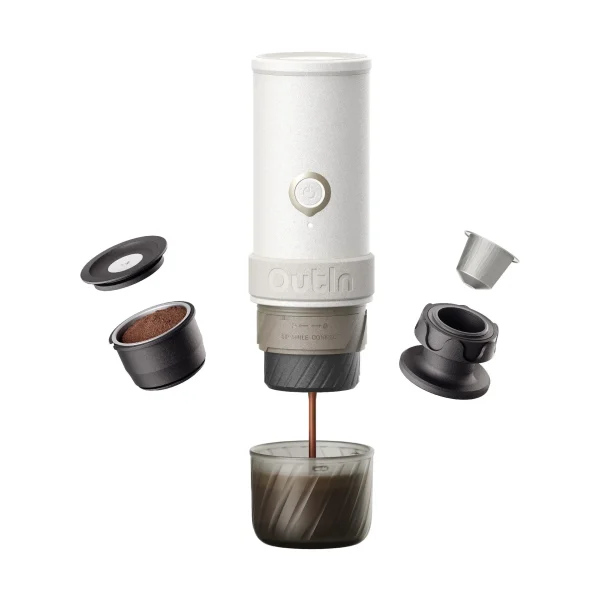 OutIn Mino Portable Electric Espresso – Sandstone White
