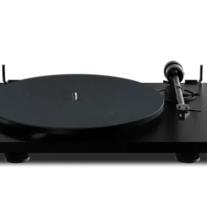 Mâm đĩa than Pro-Ject E1.2 BT Colour màu Satin Black nhìn thẳng nền trắng