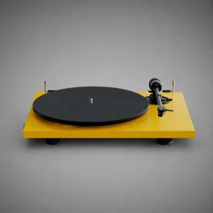Mâm đĩa than Pro-Ject E1.2 BT Colour màu vàng Yellow, platter nỉ đen, cần 8.6 tích hợp