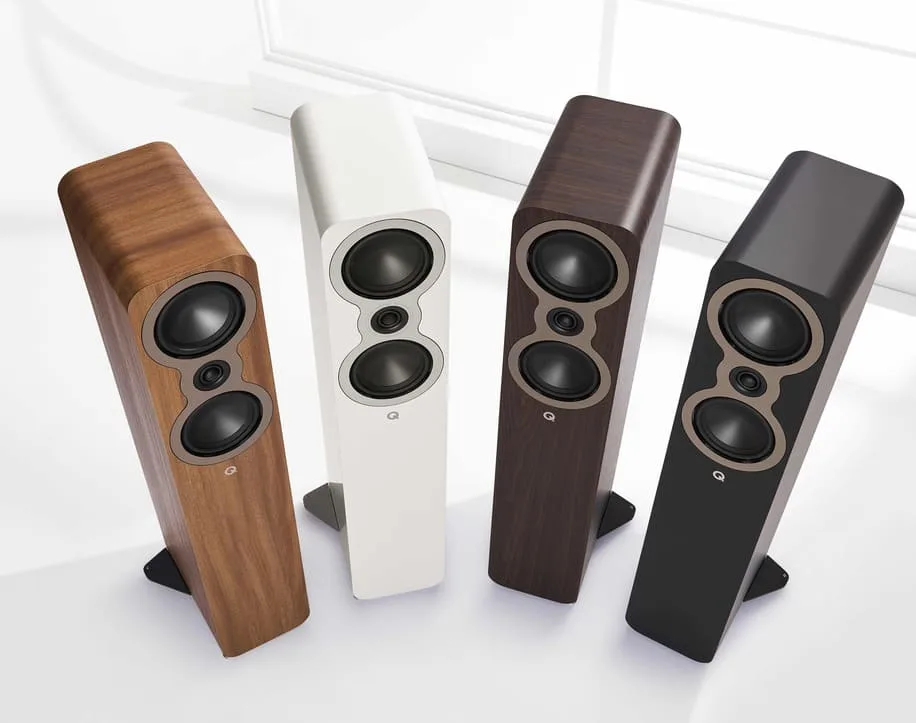 Chi tiết mặt trước Q Acoustics 3040c với driver C3 và tweeter 22 mm