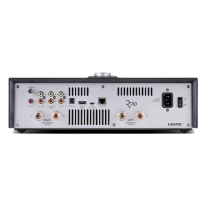 Mặt sau Ruark R710: phono MM, HDMI eARC, optical, USB-C, Ethernet, cọc loa