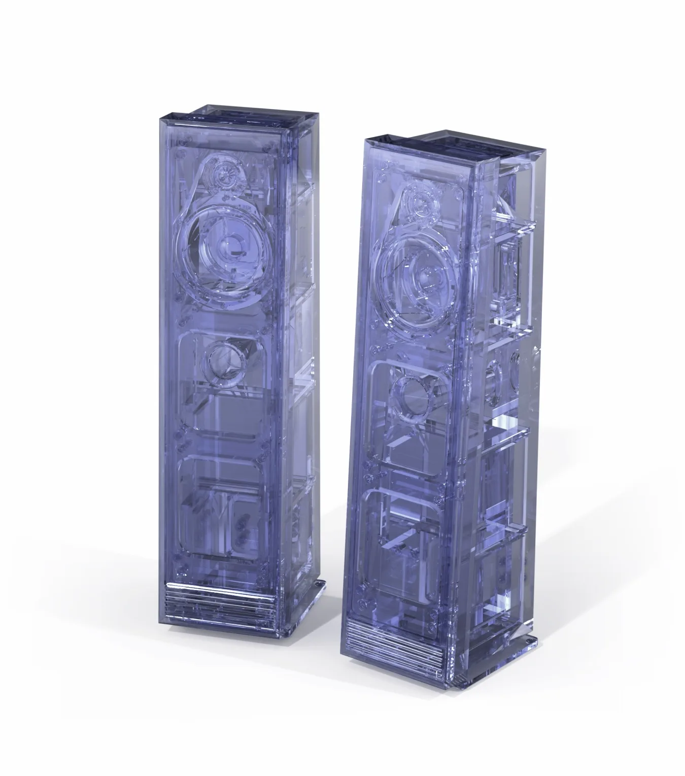 Sơ đồ xuyên thùng Talisman-R: bracing nội bộ, cổng bass kép và baffle decoupled