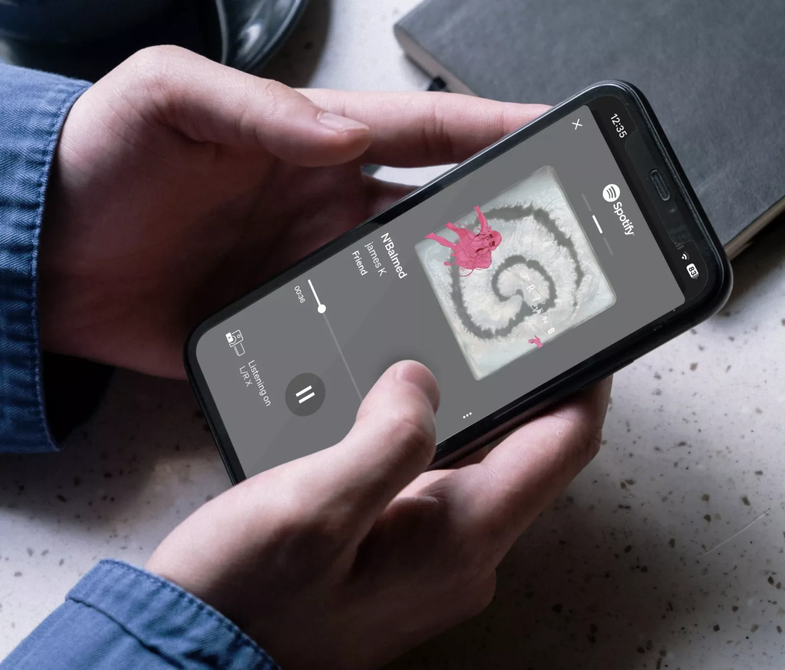 Spotify Connect Listening on L/RX trên điện thoại