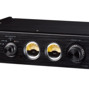 TEAC AX-505 đen góc nghiêng núm volume nhôm