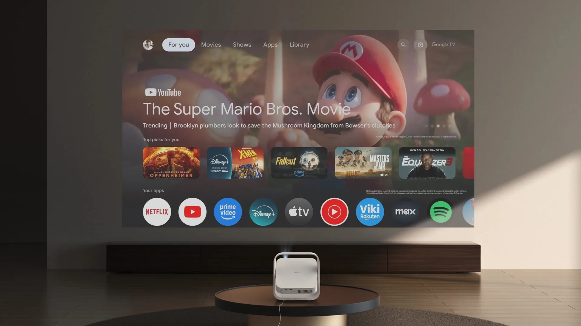 XGIMI Elfin Flip Plus Google TV Netflix YouTube