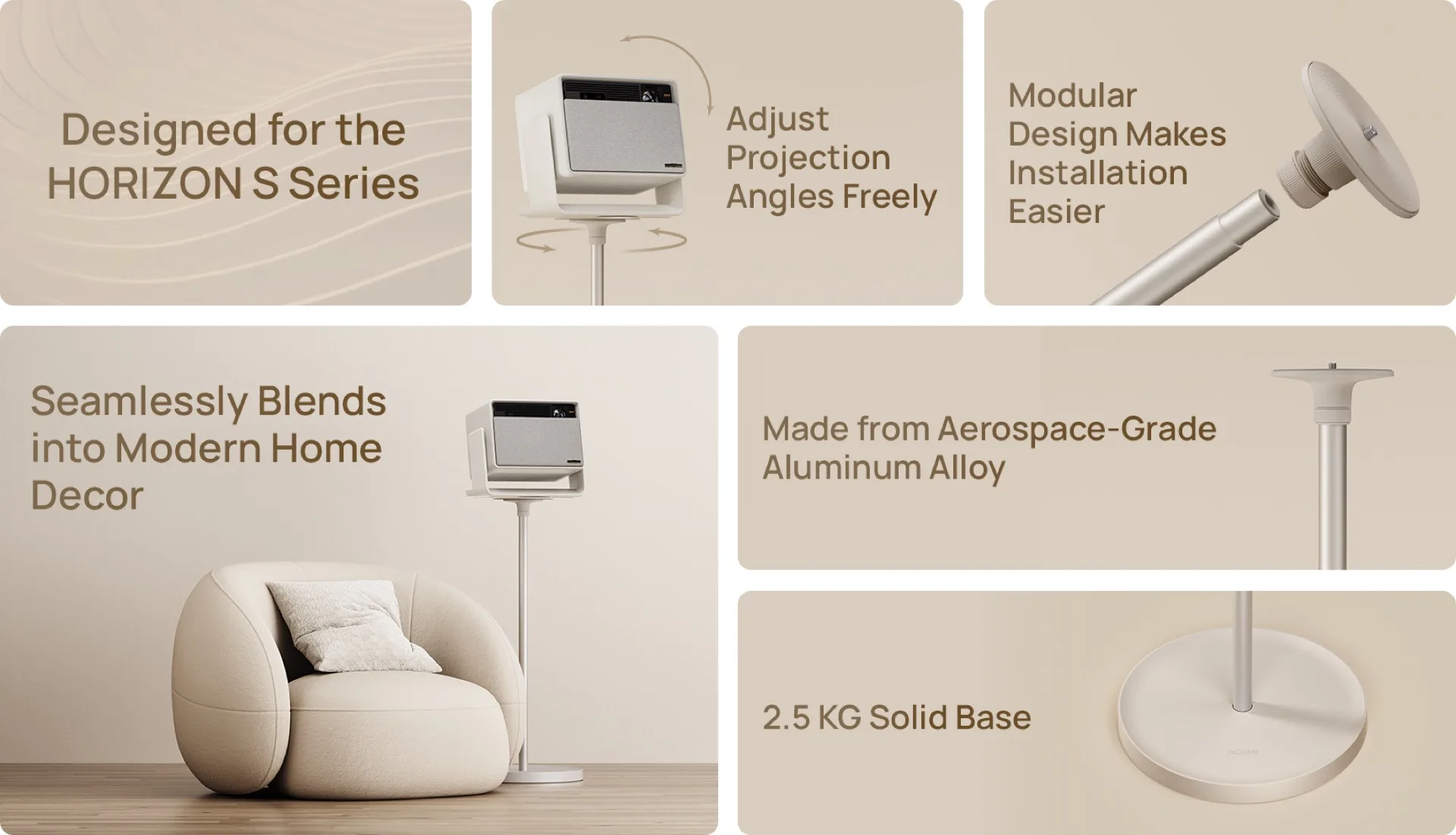 Thiết kế modular quick release XGIMI Floor Stand HORIZON S