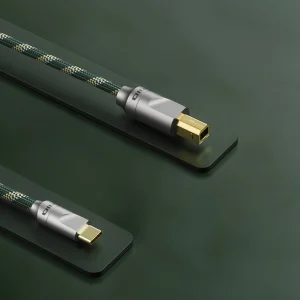 Vỏ bện polyester FDY xanh-bạc FiiO LINK TC4 District M