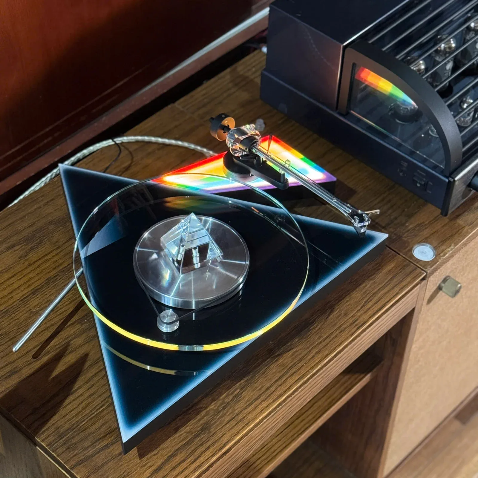 Hình thực tế cần và Glass Record Weight prism The Dark Side Of The Moon District M