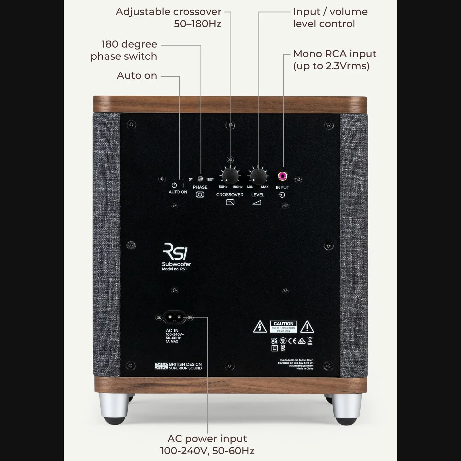 Mặt sau Ruark RS1 crossover level phase RCA District M