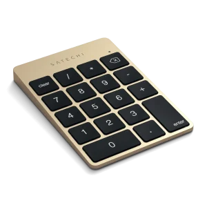 Satechi Aluminum Numpad Gold góc nghiêng