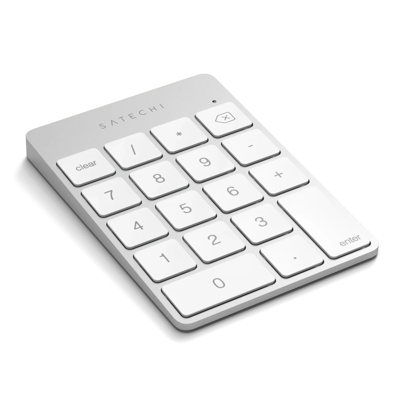 Satechi Aluminum Numpad Silver góc nghiêng