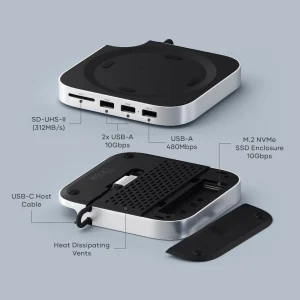 Satechi Mac Mini M4 Stand and Hub with SSD enclosure