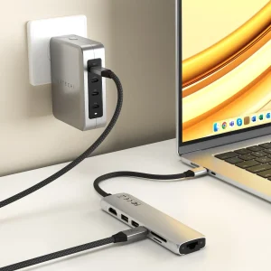 Slim Multiport 7in1 Silver góc nghiêng