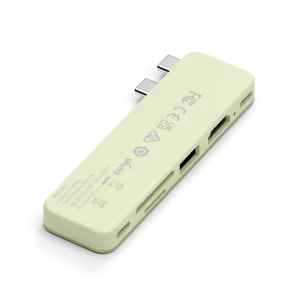Satechi USB-C Snap Hub Citrus mặt trước: PD HDMI USB-A SD microSD USB-C