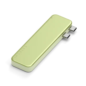 Satechi USB-C Snap Hub Citrus góc nhìn từ trên, hai connector USB-C