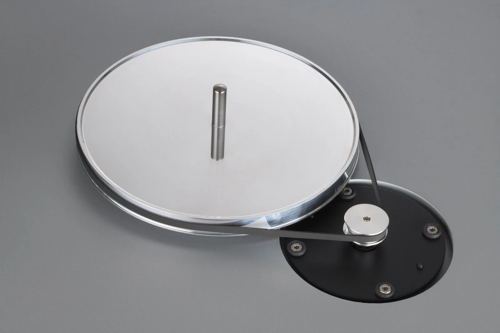 Sub-platter nhôm CNC và platter acrylic Clearaudio Compass