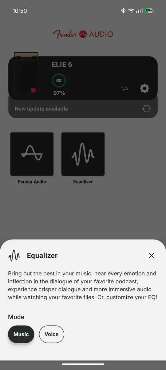 App Fender Audio ELIE 6 New update available và Equalizer Music District M