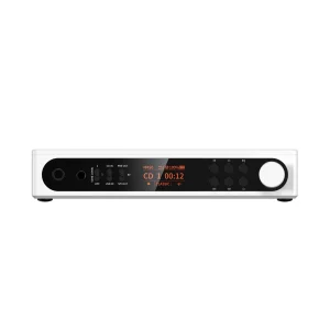 FiiO DM15 AKM trắng, mặt kính đen và núm volume trắng