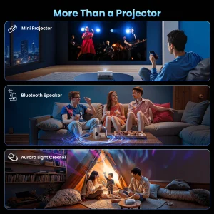 JMGO PicoPlay loa Bluetooth và đèn Aurora ambient