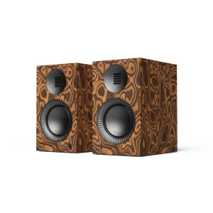 Loa Kanto TUK G2 Burl Gunmetal góc 3/4, vân burl xoáy nâu xám
